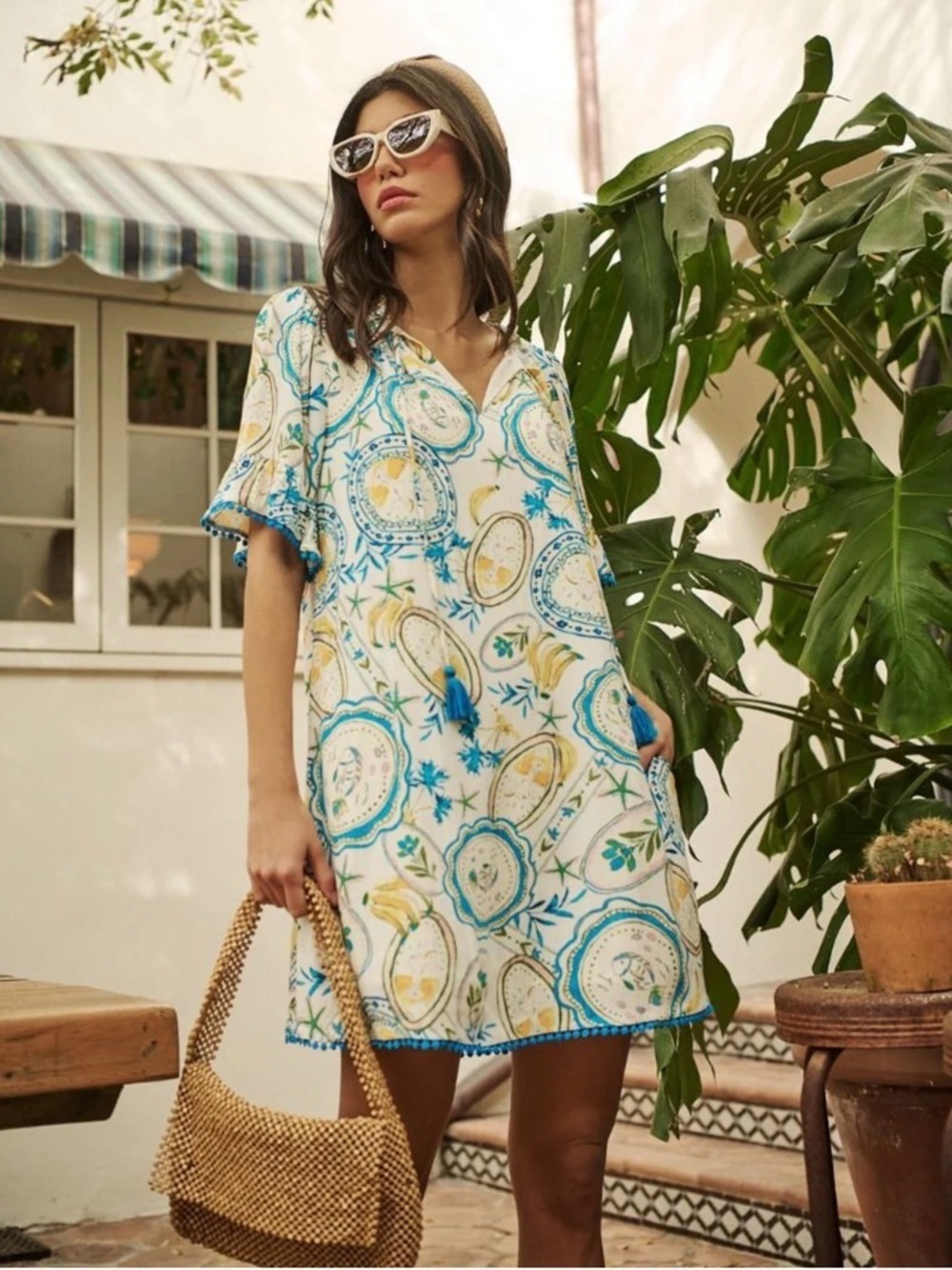 Sugar Lips Harvest Island Darcie shift dress Small Travel Beach Brunch